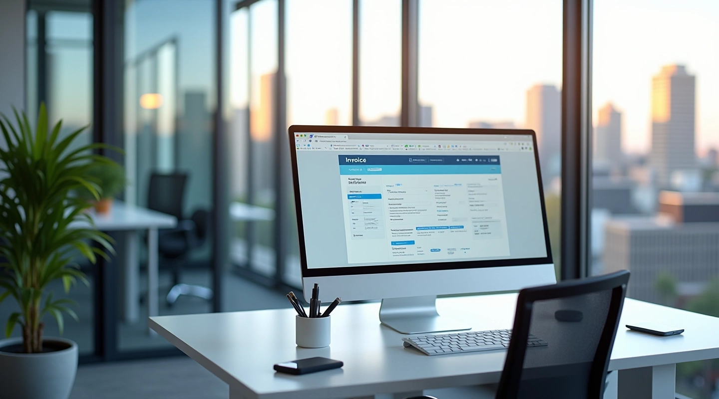 InvoiceVision Analytics Ltd workspace showing invoice processing technology in action